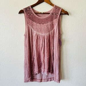 ReCreation | lace tunic burnout tank top